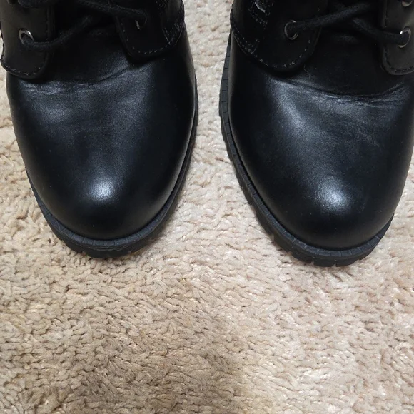 Soda Black Lace Up Ankle Boots - Picture 3 of 7